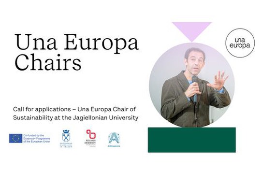 Call for applications – Una Europa Chair of Sustainability at the Jagiellonian University. Scadenza: 1 maggio